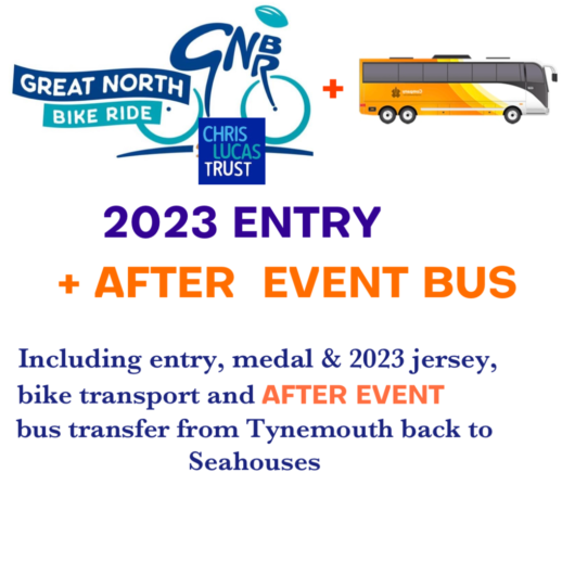 2023 GNBR Entry (including post-ride transfer from Tynemouth to Seahouses)